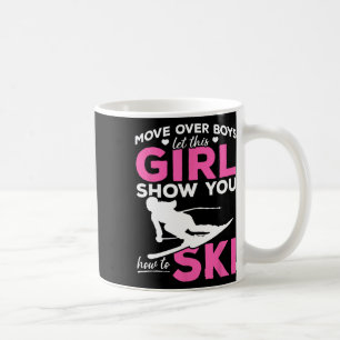 Caneca De Café Esquiando Garota Sai Pra Lá Garotos Deixem Essa Ga