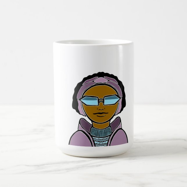 Caneca De Café Esquiando no inverno (Centro)