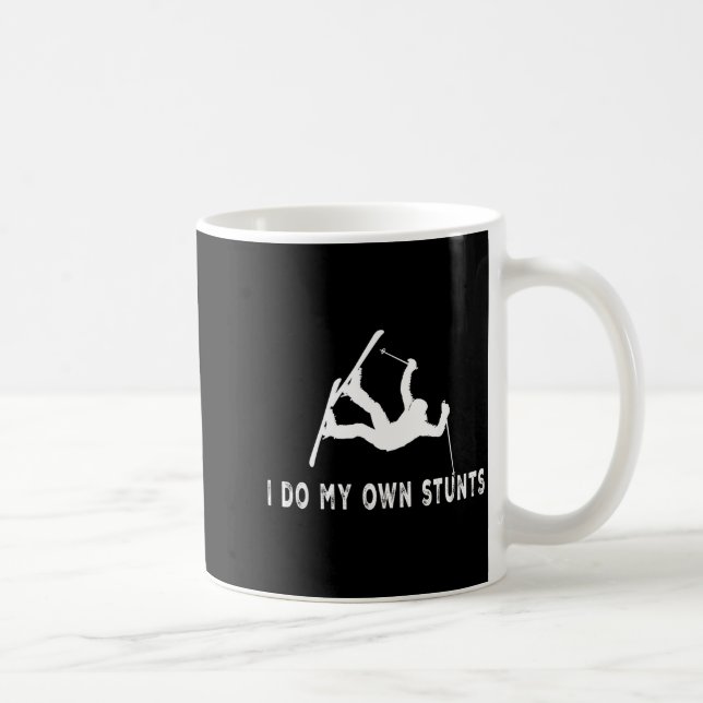 Caneca De Café Esquiar engraçado eu faço meus próprios truques ac (Direita)