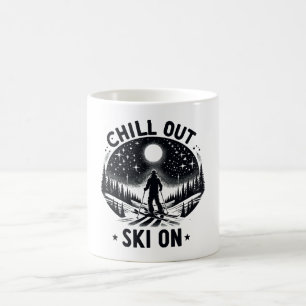 Caneca De Café Esquiar relaxando