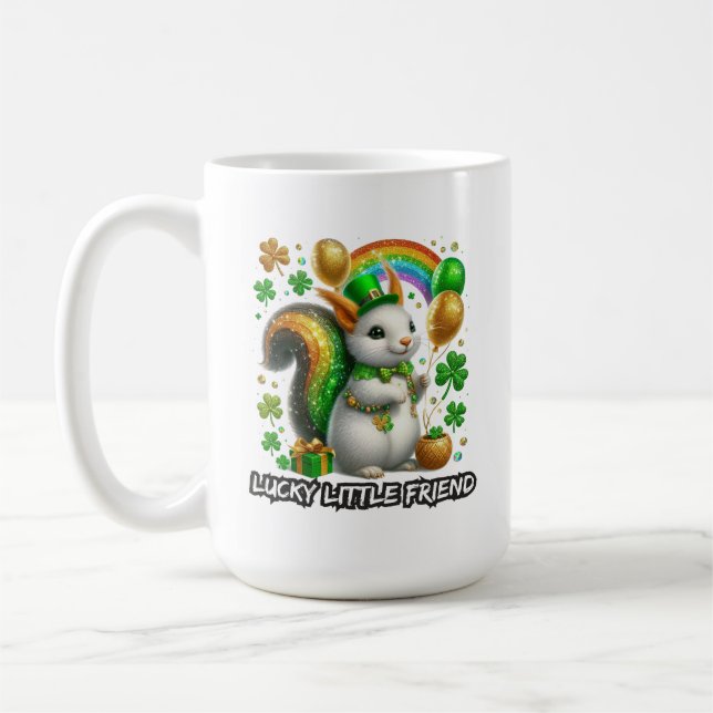 Caneca De Café Esquilo Amigo Sortudo (Esquerda)