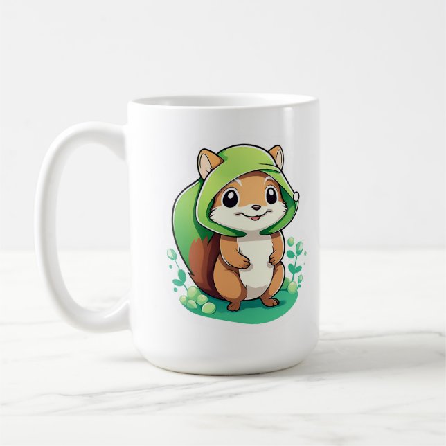 Caneca De Café Esquilo animal adorável (Esquerda)