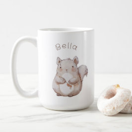 Caneca De Café Esquilo bonito, casaco de bebê personalizado