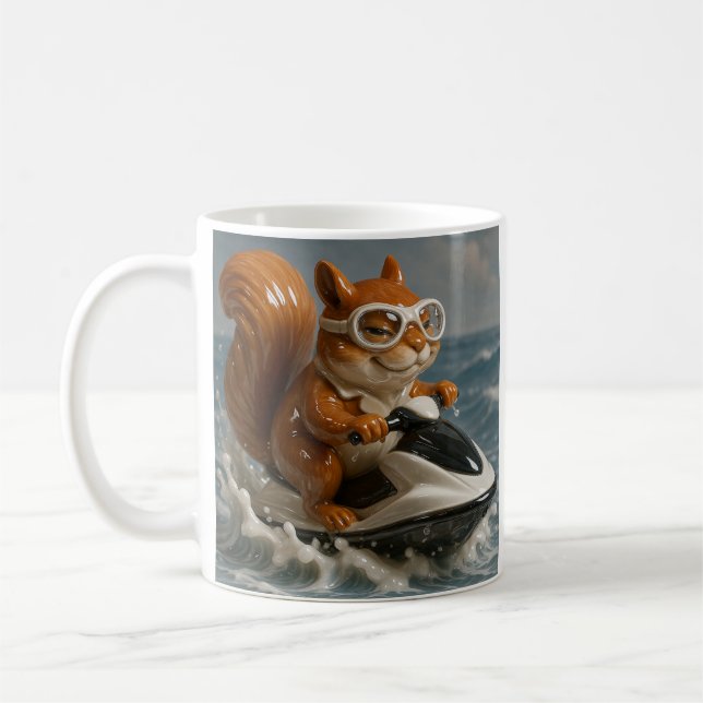 Caneca De Café Esquilo de Jet Ski (Esquerda)