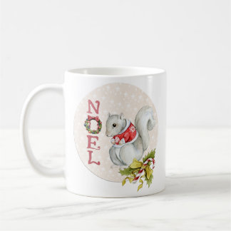 Caneca De Café Esquilo de Noel Festivo