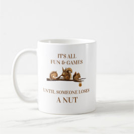 Caneca De Café Esquilo Engraçado Todo Divertido E Jogos Até