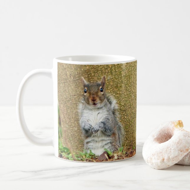 Caneca De Café Esquilo Fofo (Com Donut)