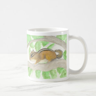 Caneca De Café Esquilo-listrado na Macieira