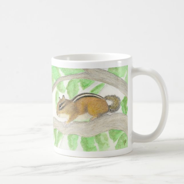 Caneca De Café Esquilo-listrado na Macieira (Direita)