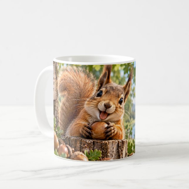 Caneca De Café Esquilo Malandro Mas Simpático (Frente Esquerda)