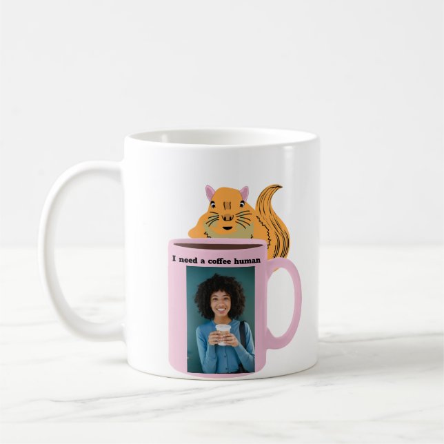 Caneca De Café Esquilo Malvado #135 Café Humano (Esquerda)