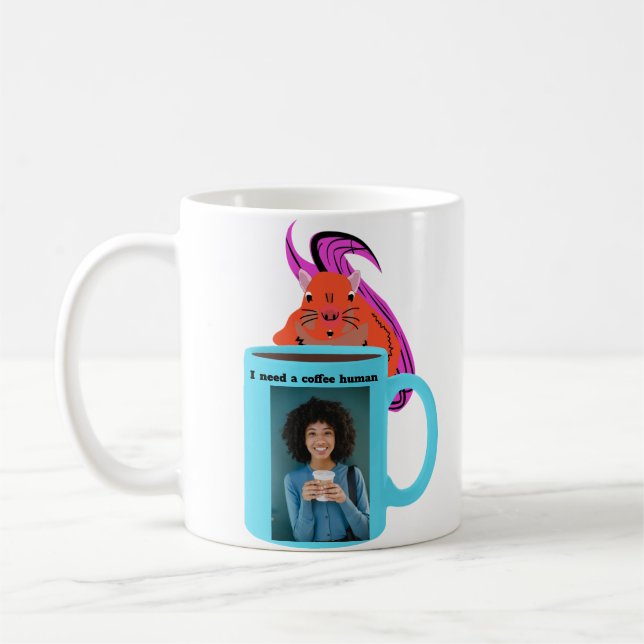 Caneca De Café Esquilo Malvado #156 Café Humano (Esquerda)