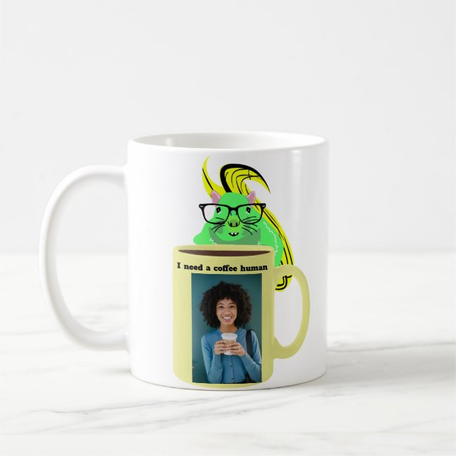 Caneca De Café Esquilo Malvado #167 Café Humano (Esquerda)