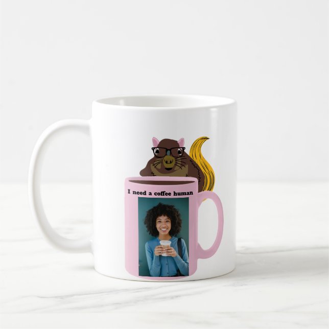 Caneca De Café Esquilo Malvado #205 Café Humano (Esquerda)