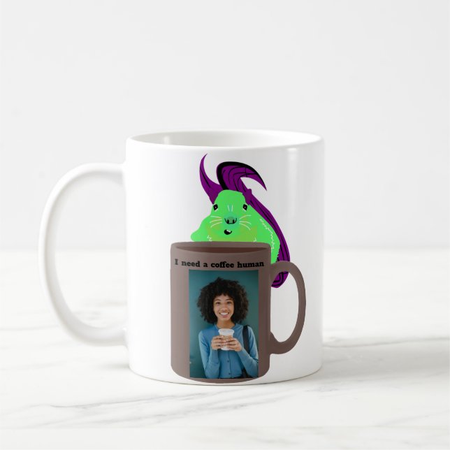 Caneca De Café Esquilo Malvado #208 Café Humano (Esquerda)