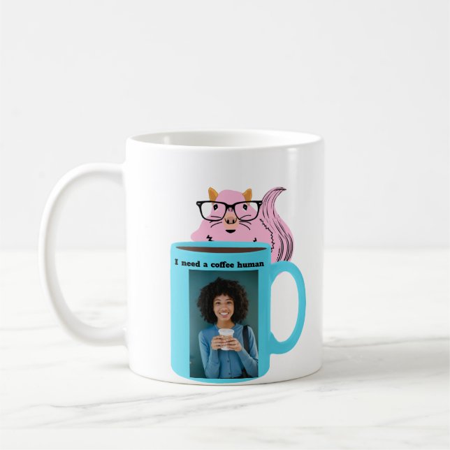 Caneca De Café Esquilo Malvado #227 Café Humano (Esquerda)