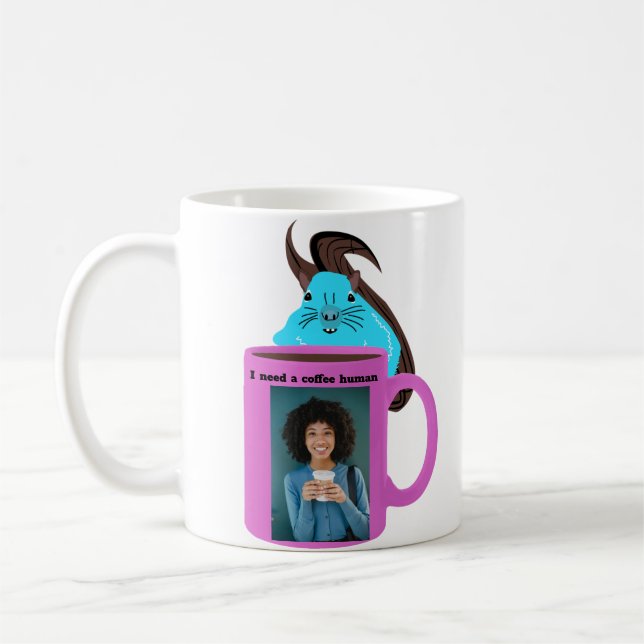 Caneca De Café Esquilo Malvado #248 Café Humano (Esquerda)
