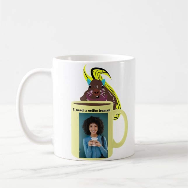 Caneca De Café Esquilo Malvado #251 Café Humano (Esquerda)