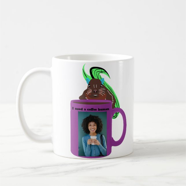 Caneca De Café Esquilo Malvado #299 Café Humano (Esquerda)