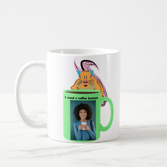 Caneca De Café Esquilo Malvado #346 Café Humano (Esquerda)