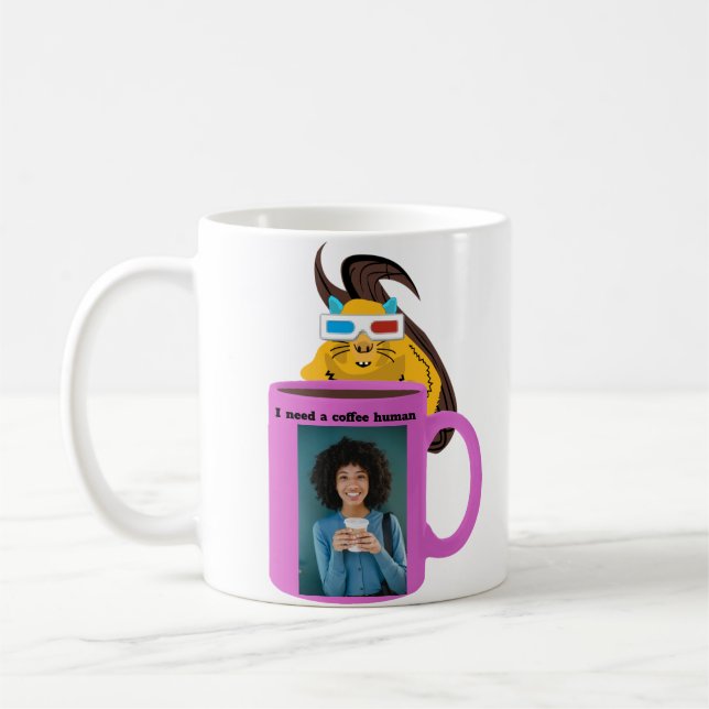 Caneca De Café Esquilo Malvado #399 Café Humano (Esquerda)