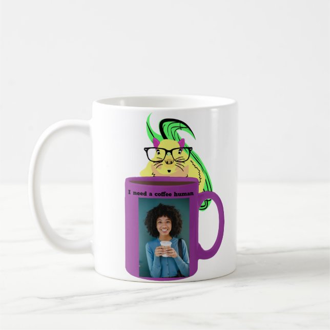 Caneca De Café Esquilo Malvado #436 Café Humano (Esquerda)