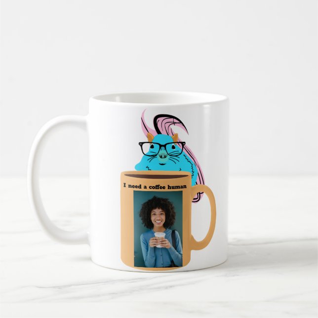 Caneca De Café Esquilo Malvado #452 Café Humano (Esquerda)