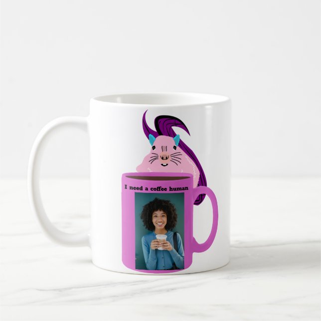 Caneca De Café Esquilo Malvado #465 Café Humano (Esquerda)
