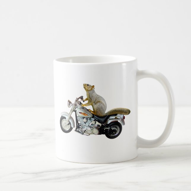 Caneca De Café Esquilo na motocicleta (Direita)