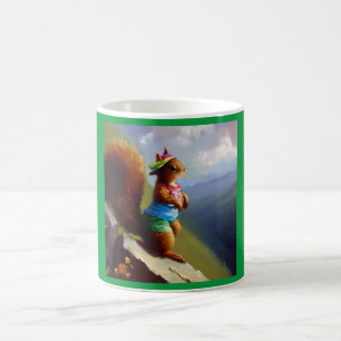 Caneca De Café Esquilo numa Montanha