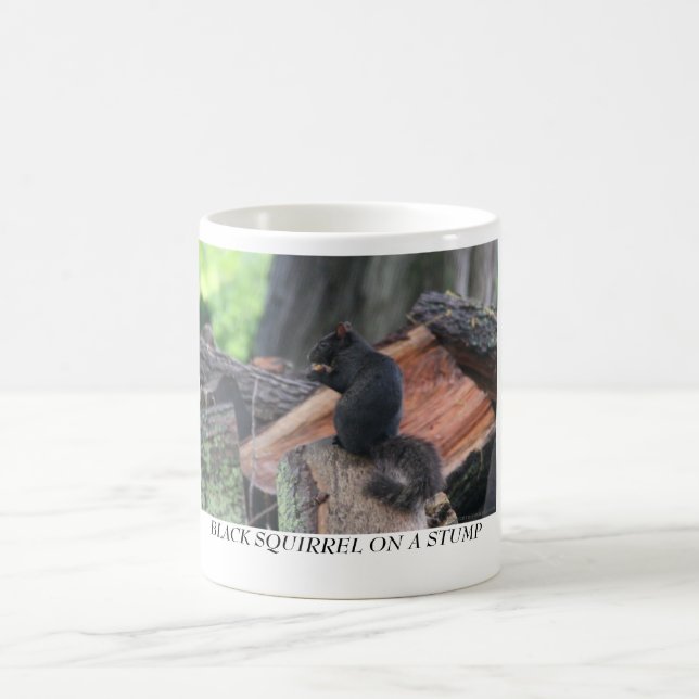 CANECA DE CAFÉ ESQUILO PRETO EM UM COTO (Centro)