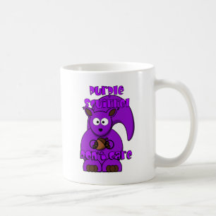Caneca De Café Esquilo Roxo Não se importe
