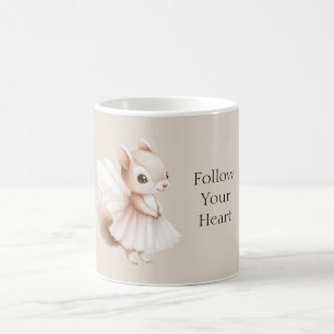 Caneca De Café Esquilo Seguir Seu Coração