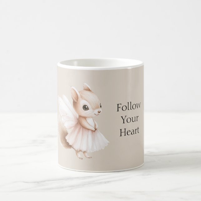 Caneca De Café Esquilo Seguir Seu Coração (Centro)