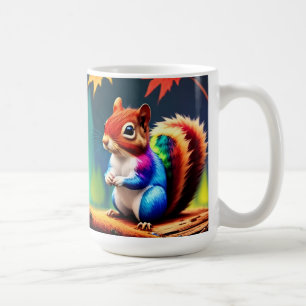 Caneca De Café Esquilo Sentado Colorido Fofo-75463