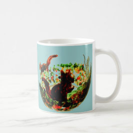 Caneca De Café Esquilos de outono de Arte Animal
