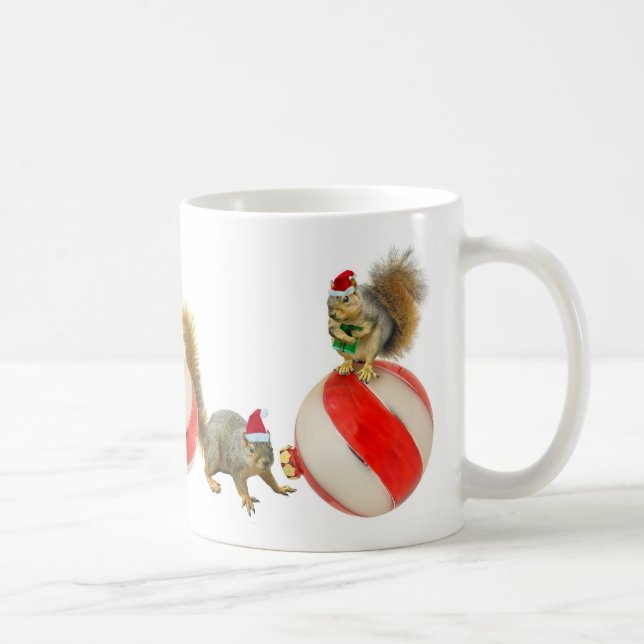 Caneca De Café Esquilos do Natal (Direita)