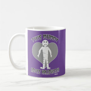 Caneca De Café Essa Múmia Ama o Halloween Cartoon Diversão
