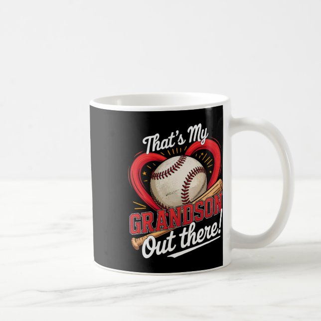 Caneca De Café Esse É Meu Avô Lá Fora Baseball Avó Baseb (Direita)