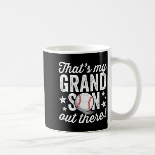 Caneca De Café Esse é meu neto lá fora Camiseta de Avó de Beisebo