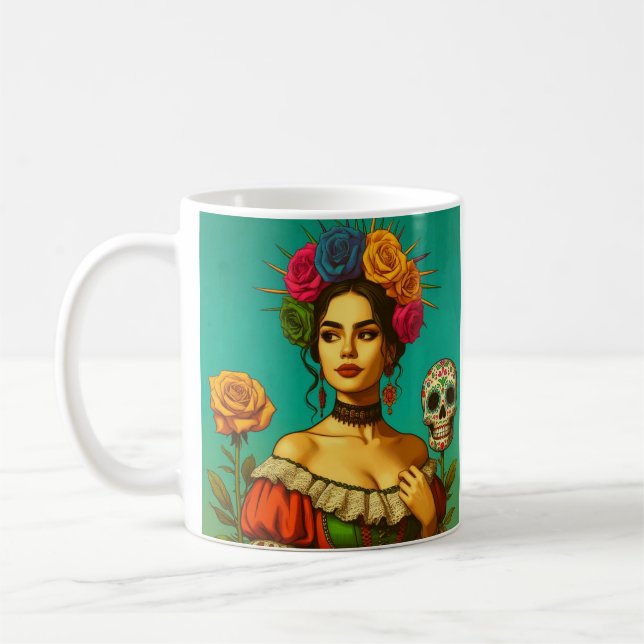 Caneca De Café Essência de Frida: Seja-você-Tiful (Esquerda)