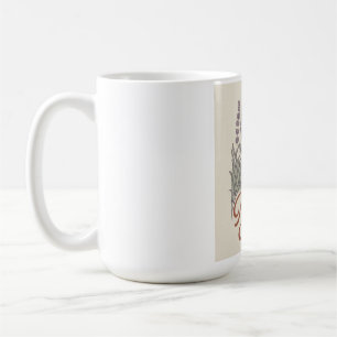 Caneca De Café Essência Natural Botânica Flor Silvestre Vintage