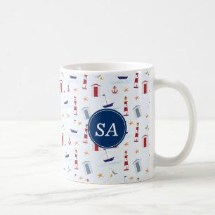 Caneca De Café Essenciais Navais para o Dormitório de Volta às Au