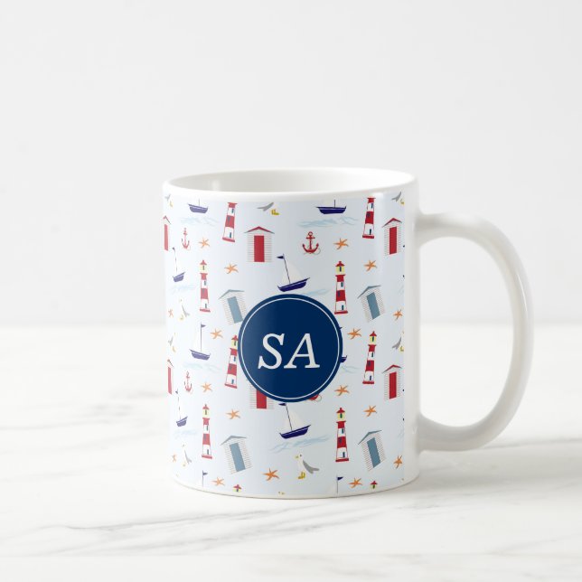 Caneca De Café Essenciais Navais para o Dormitório de Volta às Au (Direita)