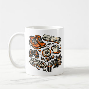 Caneca de Café Essentials Camping Vintage Outd R