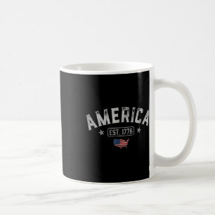 Caneca De Café Est 1776 Patriótico Bandeira Americana Americana 4