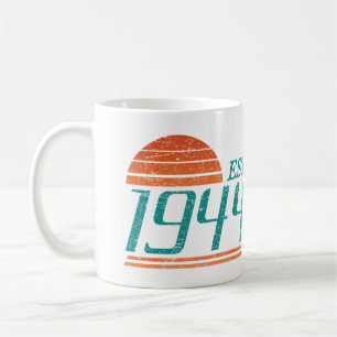 Caneca De Café Est. 1944 Vintage 80 Anos