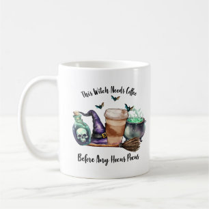Caneca De Café Esta Bruxa Precisa De Café Hocus Pocus Halloween D