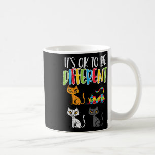 Caneca De Café Está Certo Ser Diferente Do Autismo Gato-Quebra-ca