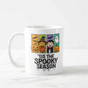 Caneca De Café Esta É A Época Estranha Vampiro Do Halloween Pumpk